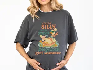 Comfort Colors® Silly Goose Pregnant Girl Summer T-shirt, Pregnancy Announcement Tee, Baby Reveal Shirt, Expecting Mom Sweatshirt, Mother's Day Gift
