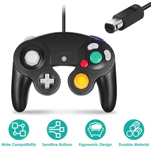 Wired Game Controller Gamepad with Vibration, Compatible with Nintendo GameCube and Wii Consoles, Third Party Replacement