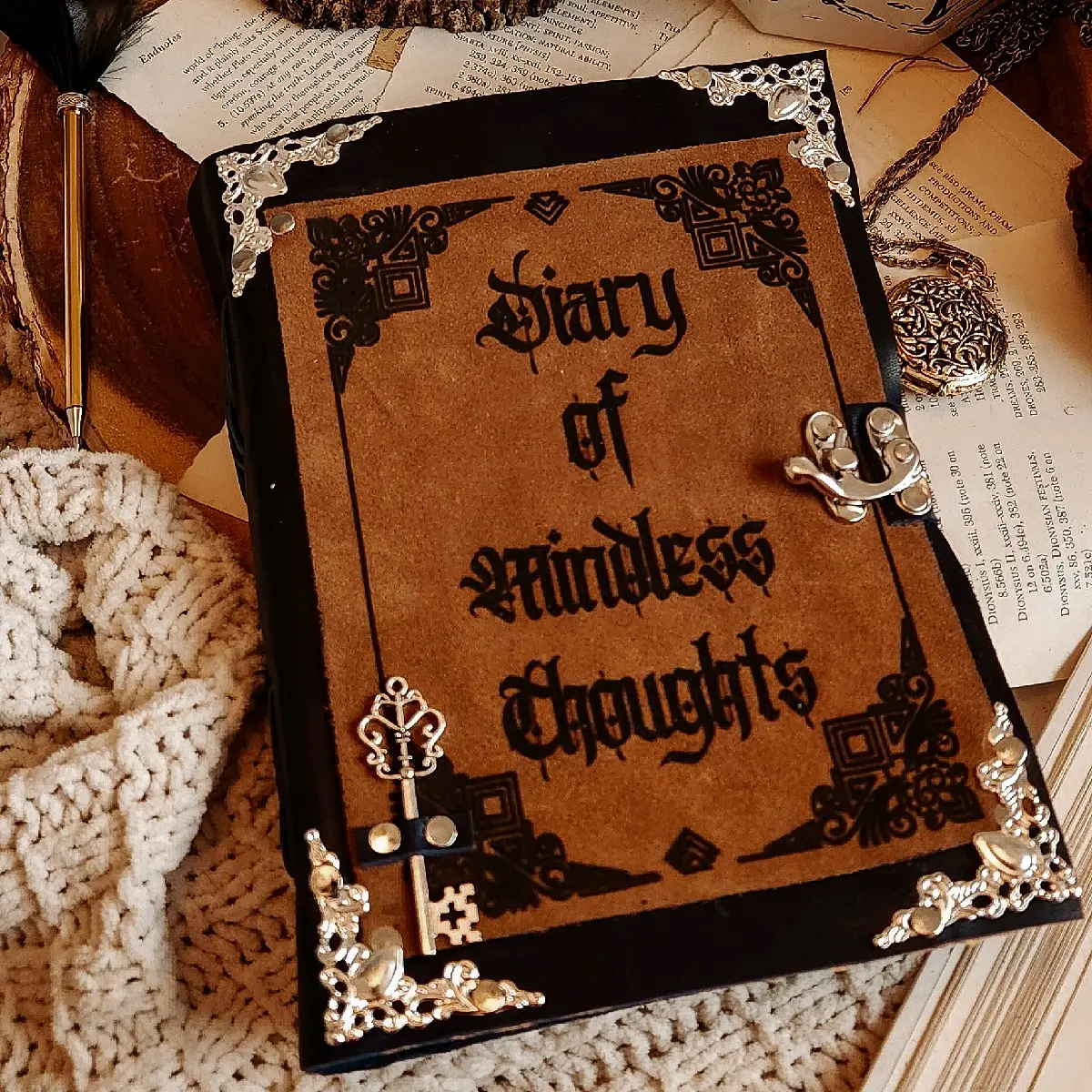 Diary of Mindless Thoughts leather book Diary of Mindless Thoughts leather book