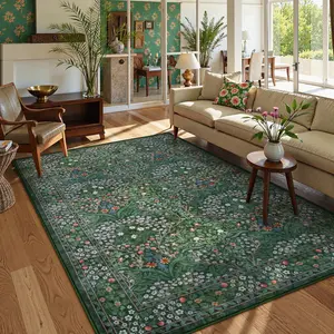 Lahome Floral Area Rugs, Soft Washable Rugs for Living Room Bedroom, Boho Non-Slip Forest Large Throw Carpet for Farmhouse Dining Room Office Lahome Floral Area Rugs, Soft Washable Rugs for Living Room Bedroom, Boho Non-Slip Forest Large Throw Carpet for Farmhouse Dining Room Office