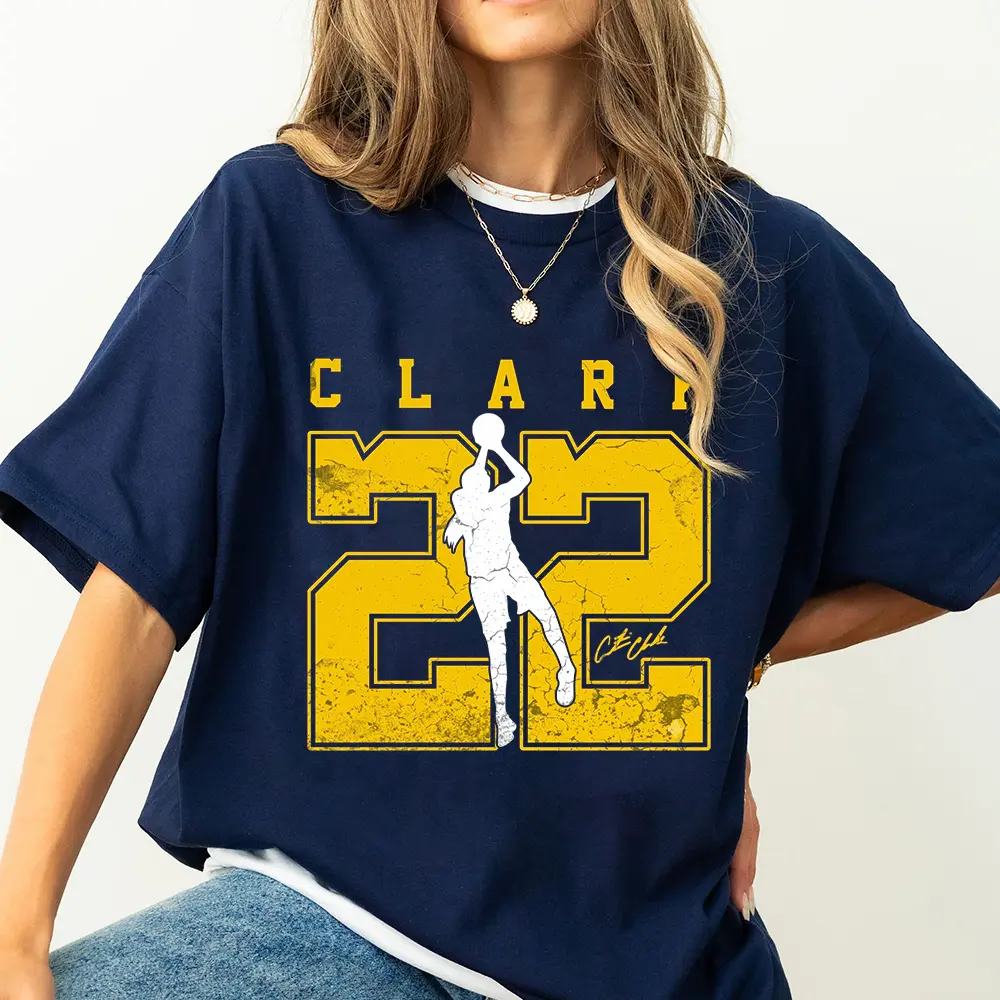 Clark 22 Basketball Shirt, Vintage Sports Graphic Tee, Retro Basketball Fan Shirt, Game Day Unisex Tee, Athletic Gift
