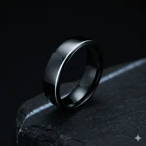 Obsidian Ring — Stainless Steel Ring for Men and Women: Sleek, Stylish, and Minimalist Premium Hand Accessory
