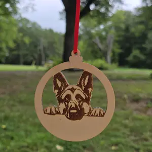 Laser Engraved Personalized German Shepherd Ornament