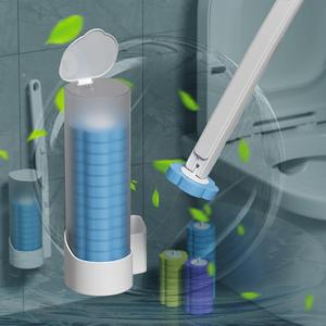 Disposable Toilet Brush，Toilet Bowl Wand Holder Set with 18PCS Cleaner Refills, Bathroom Cleaning System for Sink Bathtub Drain Wash Basin Urinalfor Deep Cleaning and Hygienic Bathroom Maintenance