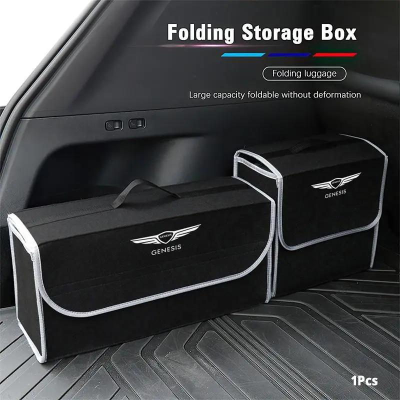 Car Boot Storage Box Tool Organizer Collect Case Car Organizers And Storage For Genesis G70 G80 G90 GV80 GV70 GV60 GV90 Neolun Car Trunk Storage