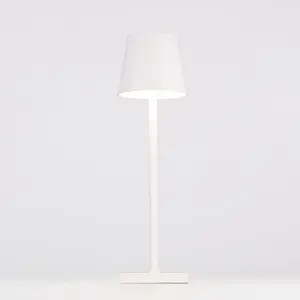 La Luz 13 inch Cordless Table Lamps 5200 mAh Battery Operated Lamp, USB-C Port Rechargeable Lamp 3.5W Touch Light LED 3-Way Dimmable Aluminum for Bedroom/Patio/Reading/Desk