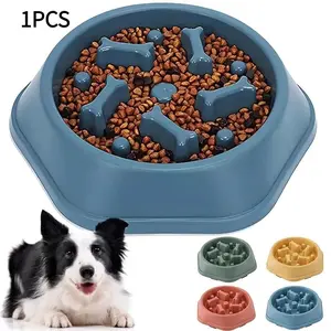Anti-Choking Slow Feeder Pet Bowl Non-Tip Non-Slip Puzzle Feeding Bowl for Puppy Small Medium Dogs Dry Food