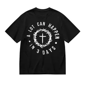 Christian Easter T-Shirt for Men A Lot Can Happen in 3 Days - Religious Jesus Resurrection Shirt Christian Faith Shirt Easter Sunday Outfit