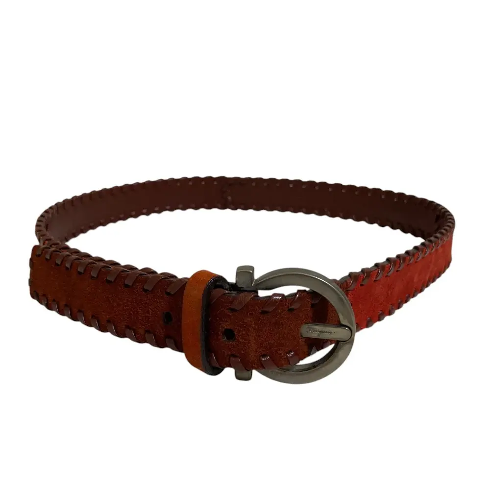 Pre-owned SALVATORE FERRAGAMO Suede Small Leather Goods Belt