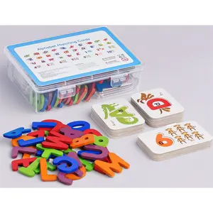 Wooden Alphabet Puzzle & Flash Cards Set for Toddlers Ages 3+ - ABC Letter Matching Game with Sight Words & Counting Board, Montessori Educational Toy for Preschool Kindergarten Boys Girls (36 Cards & 37 Wood Pieces)