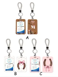 Butterfly Knot Pattern Push-Pull Card Holder Lanyard, ID Card Student Card Bus Card Identity Proof, Backpack Car Key, Versatile Usage, Perfect Gift, Personalized Lanyard