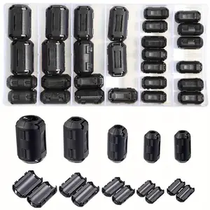 Black Clip-On Clamp RFI EMI Noise Filter Ferrite Core for 3.5/5/7/9mm Cables