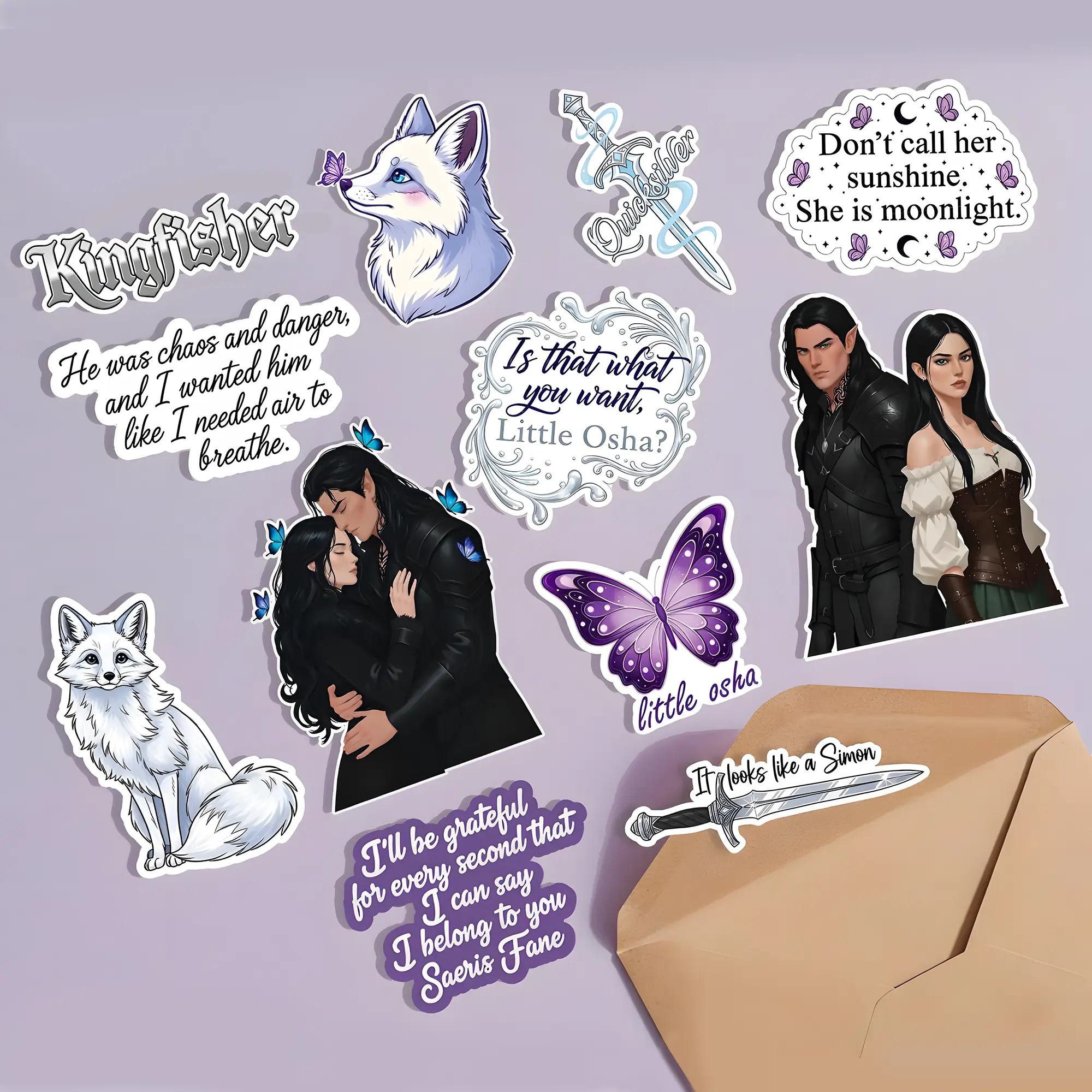 Quicksilver Book Sticker –  Vinyl Stickers | Laminated Waterproof Stickers | Fantasy Romance Bookish Stickers.