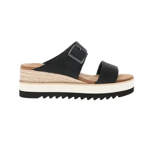 TOMS Womens Diana Buckle Platform  Casual Sandals Casual Mid Heel 2-3" - Black