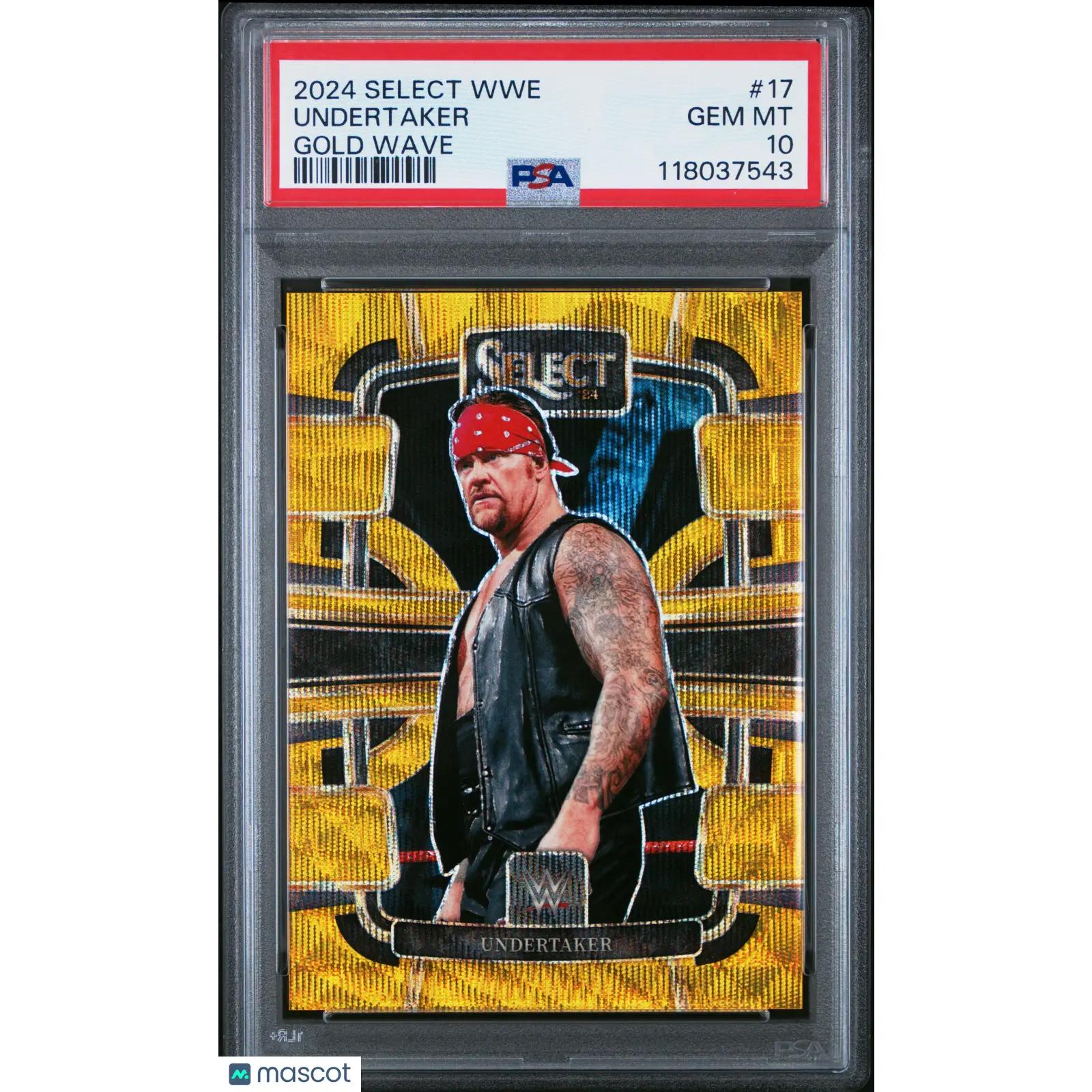 2024 Panini Select WWE Undertaker Gold Wave #17 PSA 10