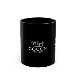 Black New York Logo Parody Luxury Brand Mug - Chronic Fatigue Themed Kitchenware Drinkware Cup
