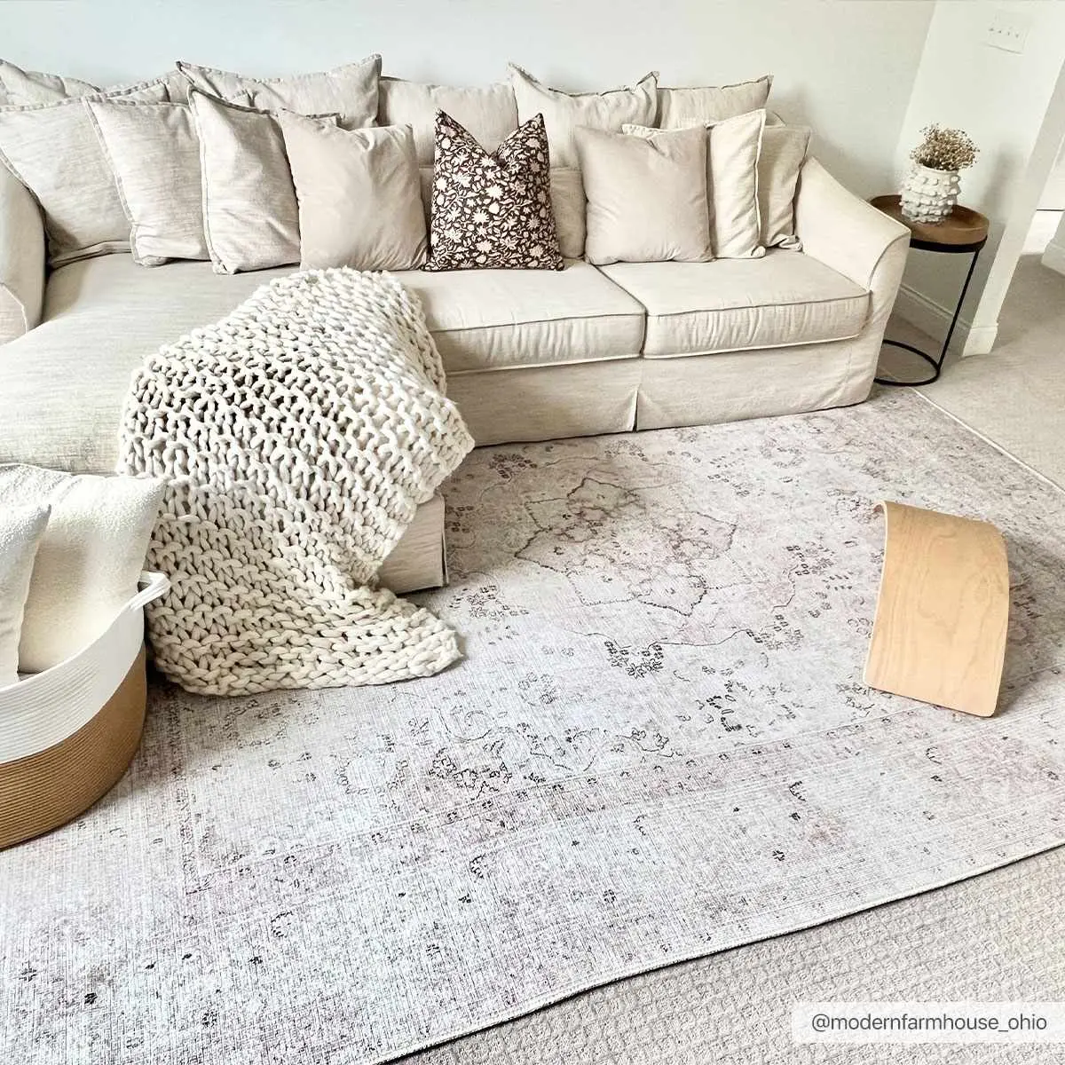 Bethany Vintage Soft Flat Washable Pile Rug - Traditional Print, Meticulous Weave, Cozy Decorative Durable Home Decor Area Rug for Kitchen