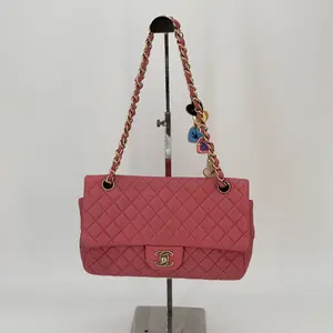 Pre-owned CHANEL lambskin Shoulder Bags Pink Flap Shoulder Bag