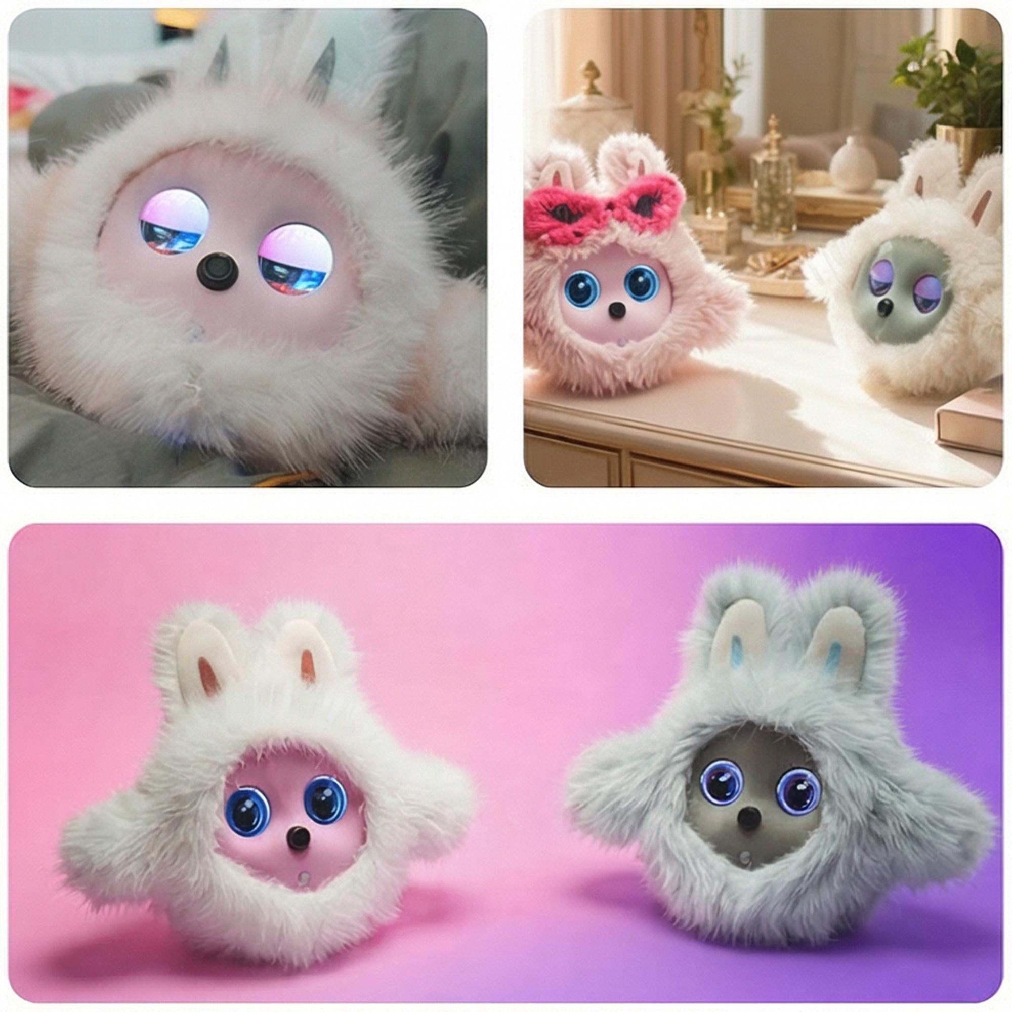 AI Robotic Pet Multimodal Desktop Companion with LLM & VLM Vision Smart Interactive Emotional Robot with Voice Conversation Touch Sensors Customizable Plush Covers for Home Office