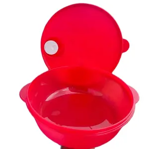 Large cristalflash Orange  2.75 L Microwave Plate  Designed for Efficient Cooking and Supports Larger Meals, Green Color