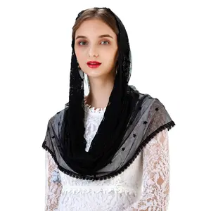 Infinity Venise Lace Chapel Veil Latin Mass Mantilla Floral Church Veils Head Covering