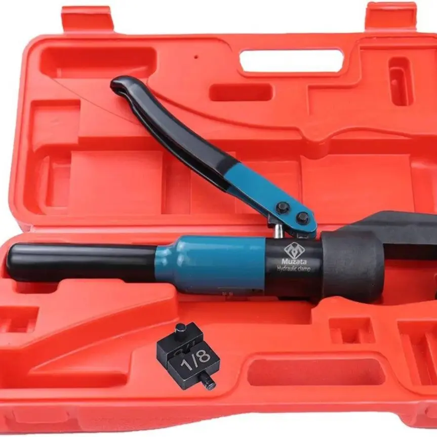 Muzata Hydraulic Crimper, 45KN Terminal crimper, Wire Crimpery Tool