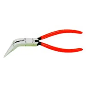 Knipex 8-Inch Oil-Hardened Vanadium Steel Bent Long Nose Pliers - Strong Jaws, Enhanced Surface Grip for Fishing, Outdoor Recreation