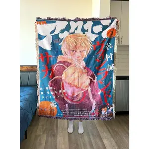 Anime Woven Tapestry | Unique Wall Hanging Blanket Throw Woven Blanket Woven Blanket
