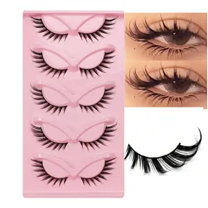 5 pairs of super large curly fluffy false eyelashes 6D false eyelashes natural makeup effect Cosmetic