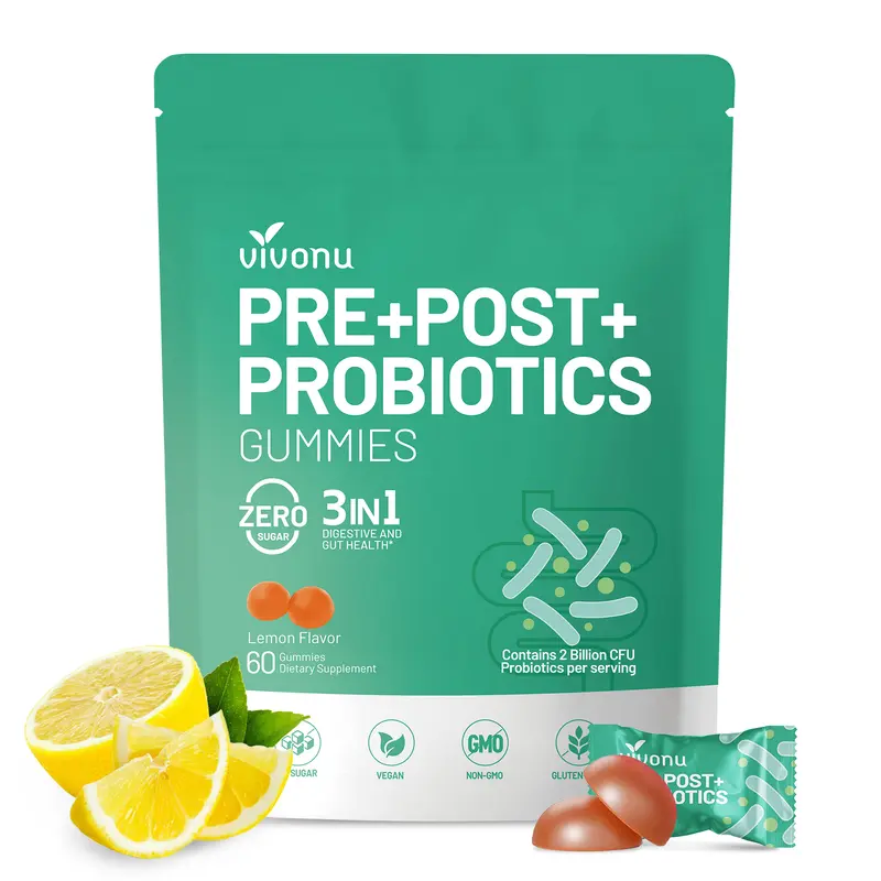 【LAST-CHANCE】VIVONU PRE+POST+PROBIOTICS GUMMIES – 18 Strain Probiotic Formula with Cranberry for Gut Health, Comfort, and Immune Support