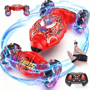 Spider Remote Control Car - 2.4GHz 4WD Gesture Sensing RC Stunt Car Toys for Boys and Girls Ages 6-12, 360° Rotating Transforming Drift RC Cars with Lights and Music, Ideal Birthday and Xmas Gift