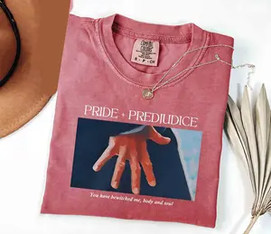 Pride and Prejudice Hand Flex Shirt Jane Austen Merch Mr Darcy Hand Flex Scene Tshirt Bookish Tee Gift for Her Romance Book Lover T-shirt