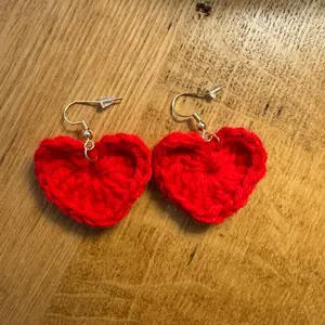 Red Heart Earrings - Stylish Earring Design, Round Shape, Made from High-Quality Materials, Ideal for Any Occasion