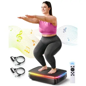 Vibration Plate Exercise Machine, Vibration Plate with Bluetooth and LED Display, Full Body Workout Equipment for Women Men Home Gym