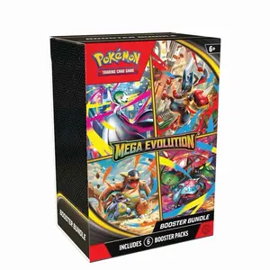 Pokémon Mega Evolution Booster Bundle - Includes 6 Booster Packs for Trading Card Game Enthusiasts Sealed Hobby Box