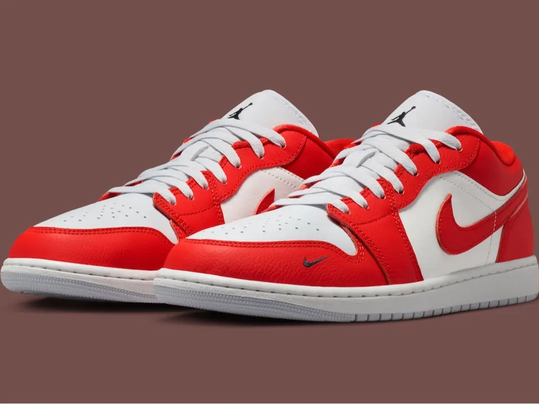 Nike Air Jordan 1 Low White Chile Red II9813-600 Men’s Shoes NEW