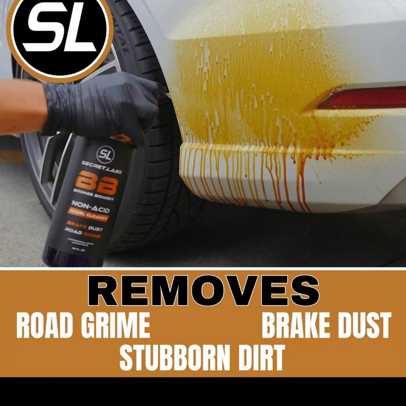 Brake Bomber Cleaner Liquid for Wheels and Brakes - Fast-acting Solution for Grease, Oil, and Stain Removal