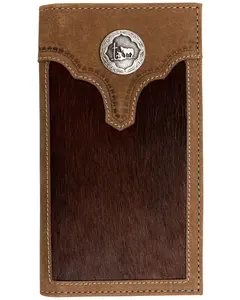 Cody James Men's Hair On Praying Cowboy Leather Checkbook Wallet - Cjaho19wt13