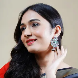 Timeless Oxidized Jhumka Earrings | Bollywood Elegance for Weddings, Festivals, and Special Moments | Gift Her Culture