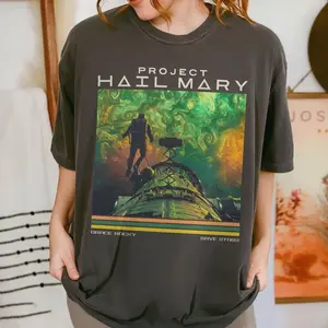 Project Hail Mary Space Shirt, Grace Rocky Save Stars, Andy Weir Fan Gift, Sci-Fi Book Lover Tee NIR