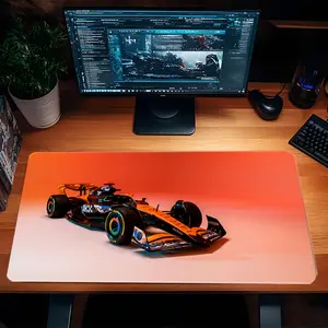 Formula Racing Car Mouse Pad Cool Car Gaming Mouse Pads Orange And Black Mousepad Rubber Stitched Edges Keyboard Pad XXL Large Extended Desk Accessories Desk Decor For Office