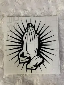 Praying Hands Vinyl Car Decal