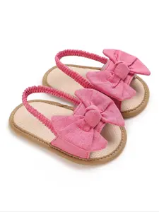 Baby's Cute Bowknot Design Flat Sandals, Soft Sole Comfortable Walking Shoes for Infant Toddler, Newborn Baby Girls Shoes, Soft Soled Shoes, Baby Sprinkle Shoes