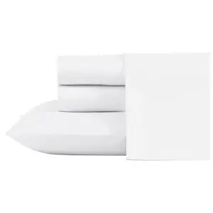 Laura Ashley Solid White King Sheet Set