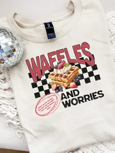 Waffles And Worries Graphic Top