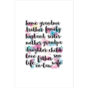 Our Family 8.5 X 11 Chipboard Stickers