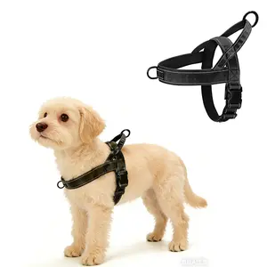 Pet Record Tactical Dog Harness Universal Harness Adjustable Straps Durable Reflective Easy to Control No Pull Pet Harness for All Dogs