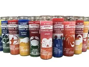 Spiritual 7 Day Zodiac Candles - Witchy Altar Decoration for Astrology Lovers