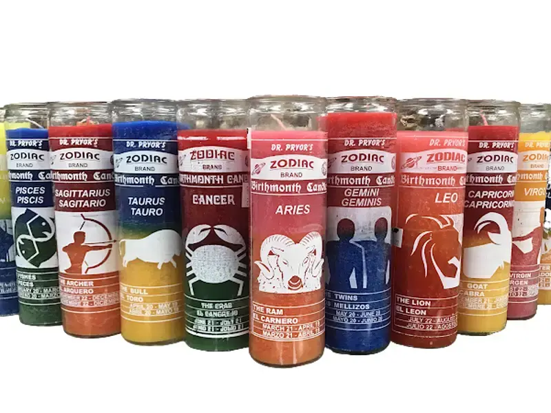 Spiritual 7 Day Zodiac Candles - Witchy Altar Decoration for Astrology Lovers