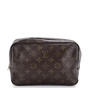 Pre-owned Louis Vuitton Canvas Coated Toiletry Bags Trousse Toiletry Pouch Monogram Canvas 23 by Rebag
